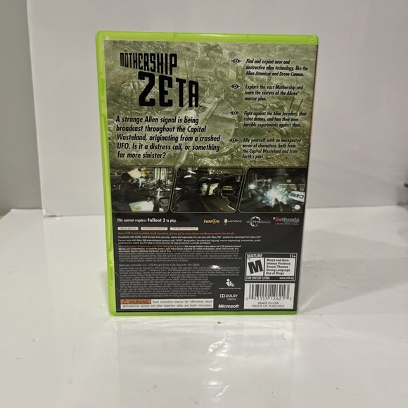 Fallout 3: Mothership Zeta (Microsoft Xbox 360, 2009) Case And Artwork Only - Picture 2 of 3